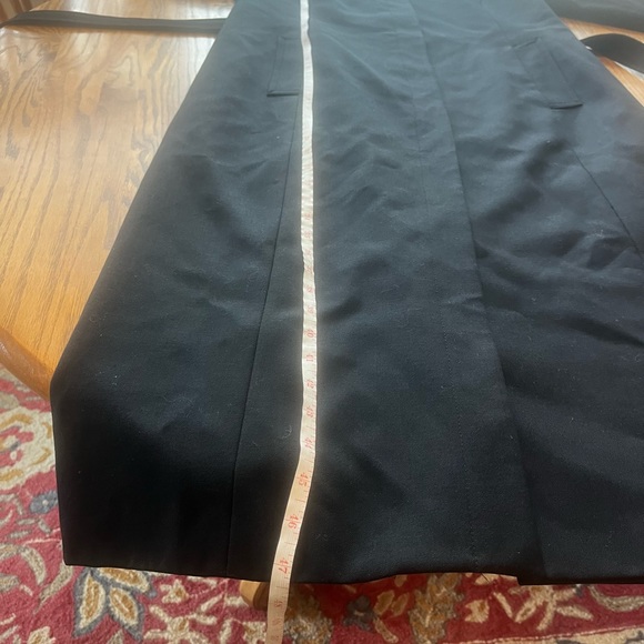 Ann Taylor Vintage Wool Blend Long Black Belted Trench Coat Dress 8 •Msurmnts• - Picture 10 of 13